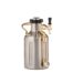 stainless ukeg growler with white background